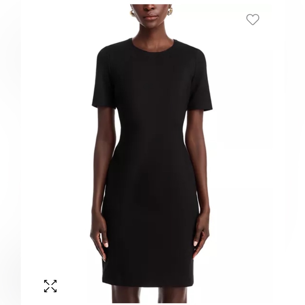 Tahari Black Fitted Sheath Dress